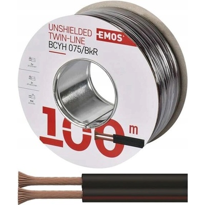 Emos 2×0,75mm čierno/červená 70247 100 m