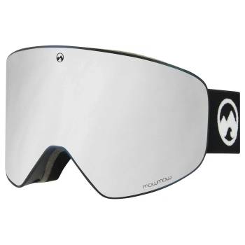 MowMow Маска за ски и сноуборд MowMow Stealth фотохроматична LuxaLens с черна рамка и сребърна плака (MMG-PC2)