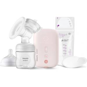 Philips Единична електрическа помпа за кърма Natural Motion + торбички за кърма 5 броя