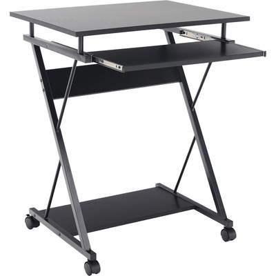 Nejlevnější nábytek Pojízdný PC stůl/herní stůl s kolečky RAKTA, černý – Zbozi.Blesk.cz
