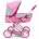 Milly Mally Doll trolley Alice Prestige pink 2720 Milly Mally