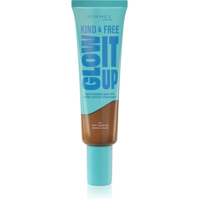 Rimmel Kind & Free Glow It Up лек хидратиращ фон дьо тен цвят 601 Soft Chocolate 30ml