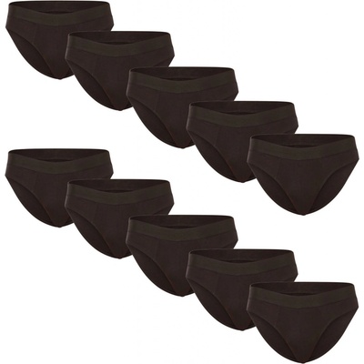 Nedeto 10PACK pánské slipy černé 10NDTS001