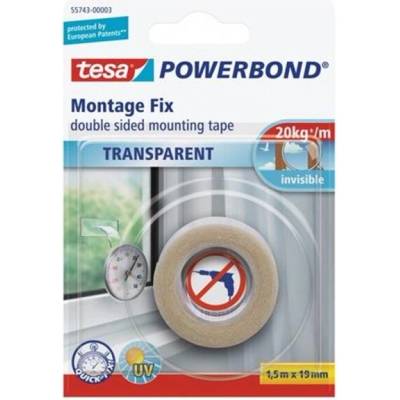 Tesa 55743 Montážna páska pre vnútorné použitie 1,5 m x 19 mm priehľadná 55743-00003-20
