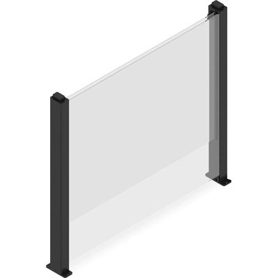 Gutroof sklenený plot pre tvrdý podklad 90 x 110 / 180 cm antracitová 008240