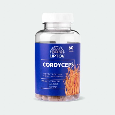 Konopná farma Liptov Cordyceps húsenica čínska 60 kapsúl