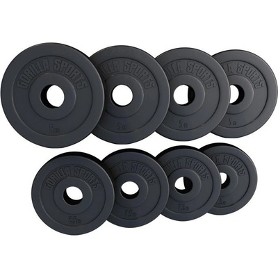 Gorilla Sports cement s plastovým povrchom záťažové dosky 8 ks 30 kg 50/51 mm