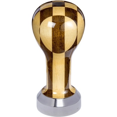 Buna Café tamper lak šachovnica, nerez mat, plochý 41 mm