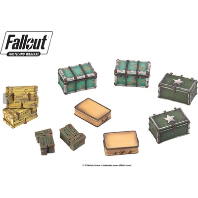 Modiphius Entertainment Fallout: Wasteland Warfare Terrain Expansion: Cases and Crates EN