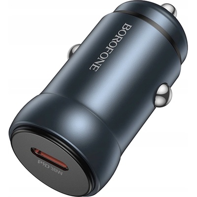 BOROFONE Зарядно за автомобил - Borofone (BZ32 Fresh) - Type-C, Fast Charge, Single Port, 30W - Металик