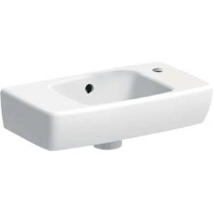 Geberit Selnova - Умивалник 45х25 см, с преливник, отвор за смесител вдясно, бял 500.318. 01.5 (500.318.01.5)