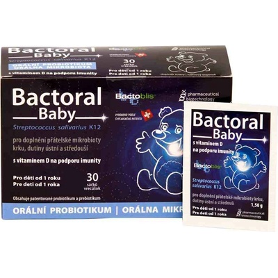 favea Bactoral Baby s Vitamínom D vrecúška pre deti od 1 roka 30 ks