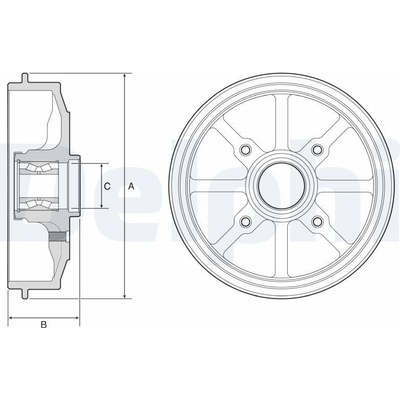 Brzdový bubon DELPHI BFR484
