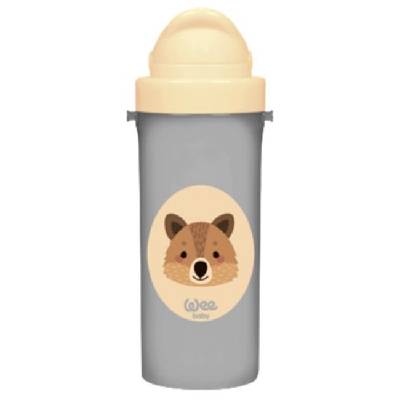 Чаша със сламка Wee Baby - Friends, 300 ml, лисица, черна (395)