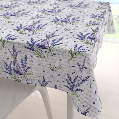 Biante Dekorační čtvercový ubrus PML-082 Snítky levandulí s vázičkami 110x110cm