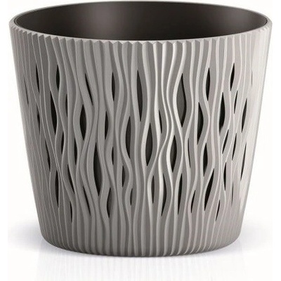 Prosperplast SANDY ROUND Květináč 26,2 cm šedý kámen