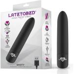 LATETOBED Shoty Vibrating Bullet USB 10 Speeds Powerful Motor Black