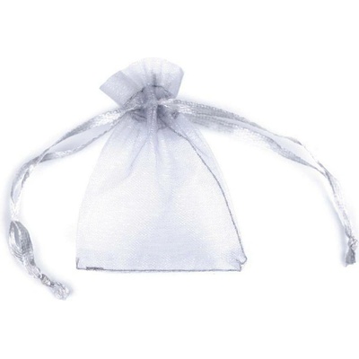 Dárkový pytlík 4,5x7 cm organza - šedá nejsvětlejší (10 ks)