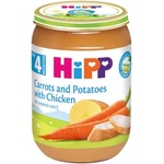 Hipp Био ястие Hipp - Моркови, картофи и пиле, 190 g (6264) - baby
