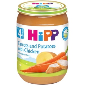 Hipp Био ястие Hipp - Моркови, картофи и пиле, 190 g (6264) - baby