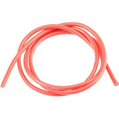 RUDDOG 12AWG/3,3qmm silikon kabel červený/1m