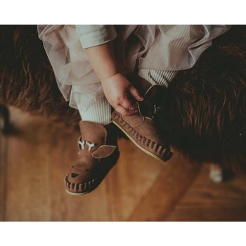 Donsje Бебешки кожени обувки Donsje Kapi Special Booties Stag (1028303.)
