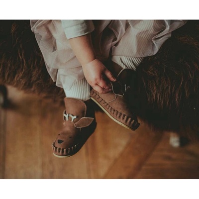Donsje Бебешки кожени обувки Donsje Kapi Special Booties Stag (1028303.)