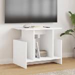 vidaXL ТВ стойка 50 x 35 x 45 cm Бяло Инженерна дървесина (891000)