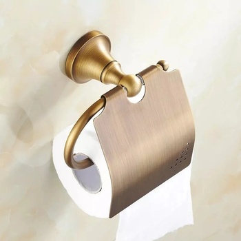 Sanitary ware Поставка за тоалетна хартия Париж за стена - бронз, ретро стил