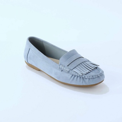 Pružné mokasíny z mikrovlákna modrá