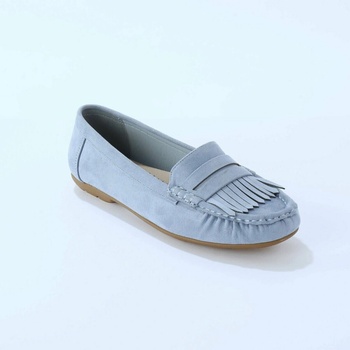 Pružné mokasíny z mikrovlákna modrá