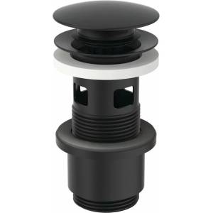 Ideal Standard Вентил за умивалник Ideal Standard с преливник, матово черен, отваряем с натискане (E1482XG)