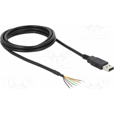 Delock 83117 USB 2.0 USB A vidlice 1,8m černý
