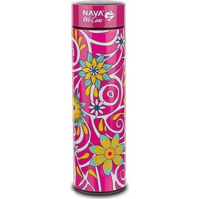 Nava termohrnek s ukazatelem teploty We Care 500 ml růžový