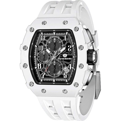 Tsar Bomba Мъжки часовник TSAR BOMBA Bio Ceramic White Swan Limited TB8204BW (TB8204BW)