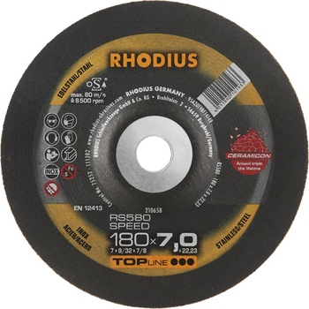 Rhodius Brusný kotouč 180 x 7 x 22,23 mm 210658