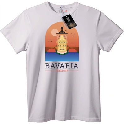 NOONEBRAND Тениска Пътешествие в Бавария, Германия - S, Black