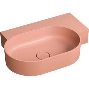 Omnires Lavoar suspendat Omnires Ovo M+ finisaj coral mat 64.5 cm dreapta (OVO645UWPCO)