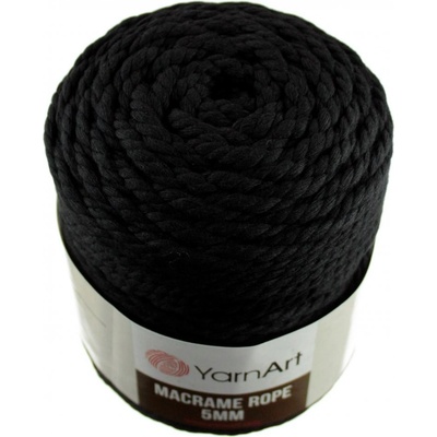 Macrame Rope 750 černá 5 mm