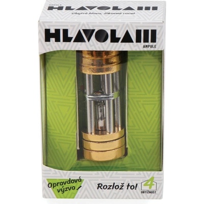 Kovový hlavolam Ampulka