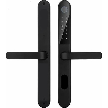 TTLock електронна смарт брава 85мм с пръстов отпечатък за врати за AL и PVC профили, цвят черeн - ASD А5B (CNL0193)