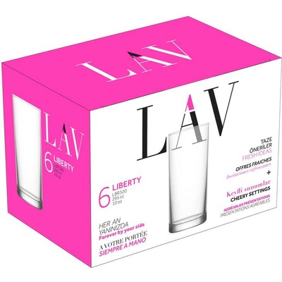 Liberty LAV sklenený na vodu 62x133 mm 6 x 295 ml