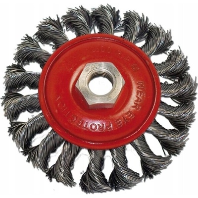 Max misková vrkôčiková brúsna kefa 100 × 22 mm, závit M16, drôt 0,3 mm, ma