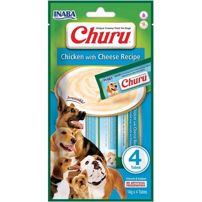 Inaba Dog Churu Pyré Kuracie a syr 4 ks 56 g