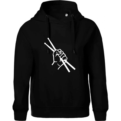 Paličky ruka Oversized mikina dámská Moon kratší + širší Černá