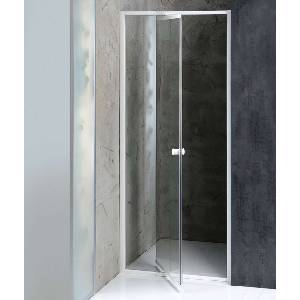 SAPHO Amico - Душ-врата с отваряне нагоре 104-122 × 185 см, прозрачно стъкло/бяло G100 (G100)
