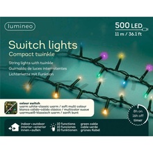 Svetelná reťaz Lumineo 500 LED 10 funkcií časovač 11 m