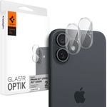 Spigen 2 броя стъклени протектори за камера на iPhone 16 / 16 Plus от Spigen Optik Glas. TR - Прозрачни (8809971228657)