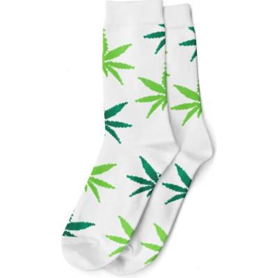 Dlhé ponožky dámske Biela / Mix Zelená