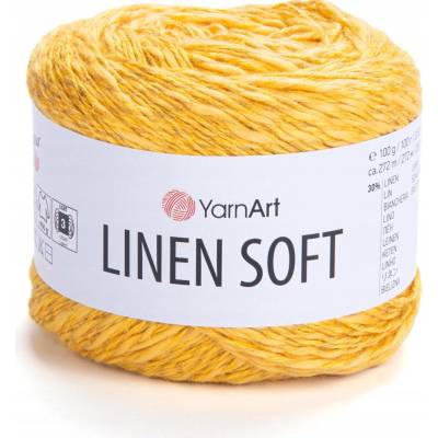 Priadza YarnArt Linen Soft / 100 g / viskózový ľan bavlna / 7306 / šafran